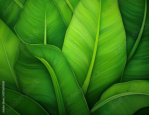 Banana leaf green full screen