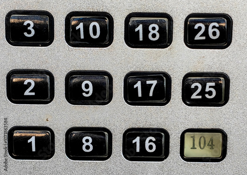 Numbers in Focus: Apartment Symbols on White Background.