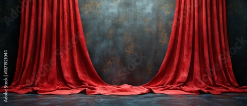 Red Stage Curtains, Theater Backdrop