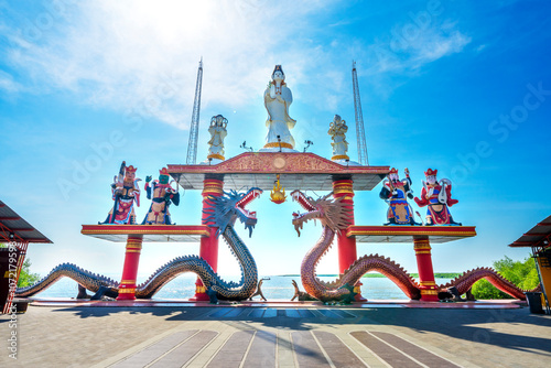 Giant Guan Yin goddess (Dewi Kwan Im) statue in Sanggar Agung Temple, Kenjeran , Surabaya