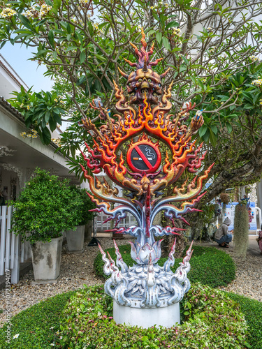 Temple blanc Wat Rong Khun de Chang Raï en Thaïlande