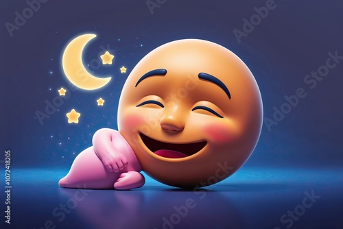 3D Lullaby Emoticon Sighing Face Sleeping Character