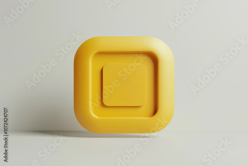 A yellow square with a recessed square in the middle.