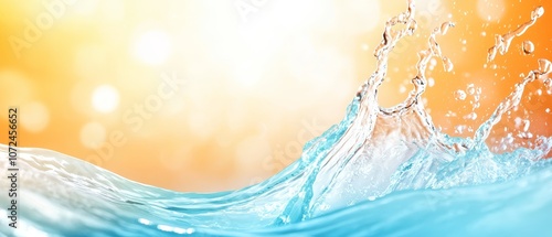 a close up of a wave with water splashing out of it