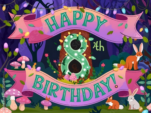 Colorful Jungle-Themed 8th Birthday