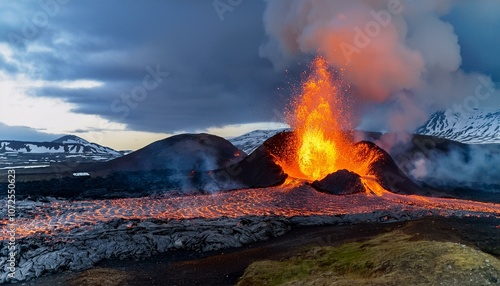 icelandic volcano in eruption 2023