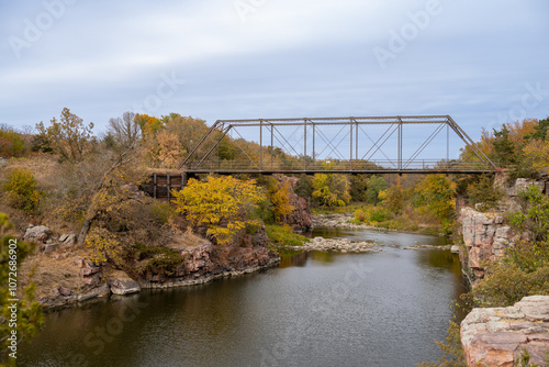 Bridge crossing Split Rock Creek at Palisades State Park, South Dakota