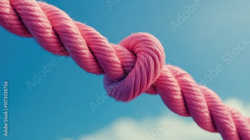 Close-up of pinkies hooked with a blue sky background, symbolizing an uplifting connection and trust.