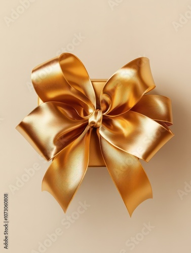 PNG Elegant gold gift box ribbon