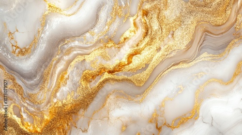 Luminous golden marble texture with shiny veins elegant geological design for stylish decor