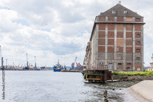 View of the old granary in the port of Gdansk