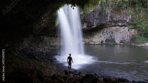 Amazing tropical waterfall in Australia killen falls near byron bay