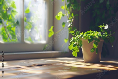 A Fresh Plant in a White Pot