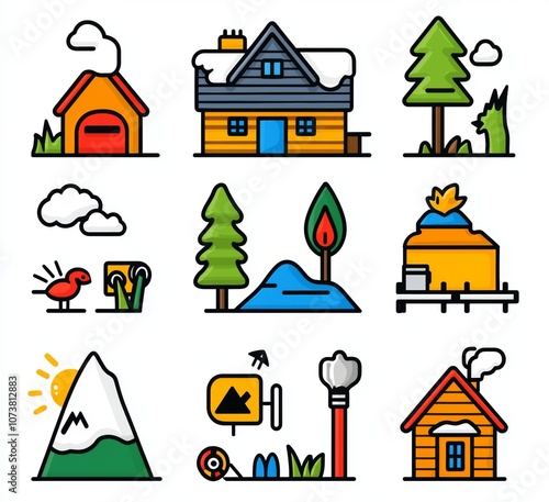 pixel-perfect and thin line climate change icons for any project.