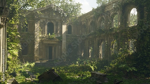 Elegance in Decay: Abandoned Historic Mansion Surrendered to Nature's Embrace