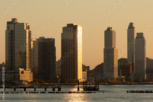 Brooklyn water front skyline of Greenpoint and Williamsburg