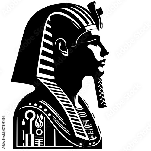 Silhouette of ancient Egyptian king