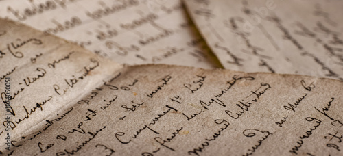 Old vintage hadwritten letters background web banner