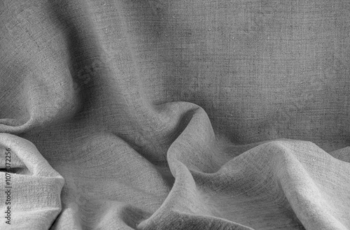 Drapery made of fabric (canvas) intended for artistic works as a background.