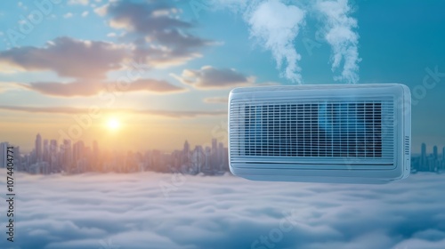 Air conditioner on cloud nine, experience ultimate cooling comfort for a refreshing summer