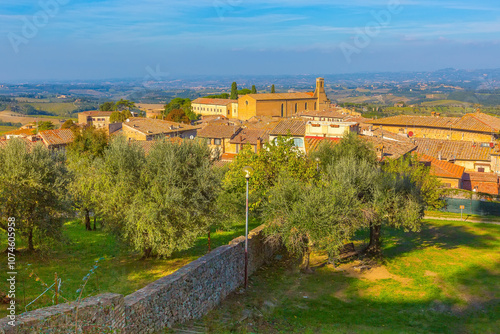 aerial view of San Gimignano, Tuscany, Italy