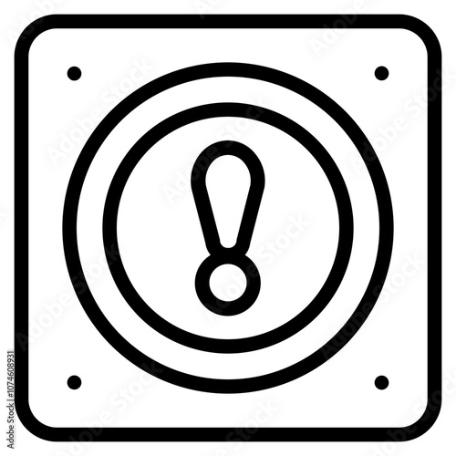 Emergency button Line Icon