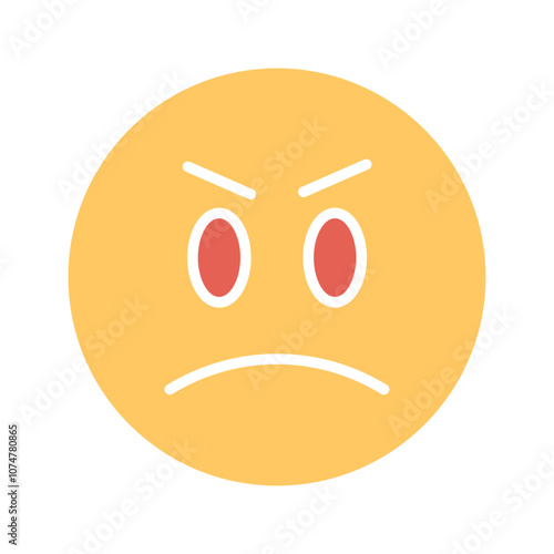 Angry Face Vector Icon