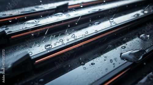 A photo of a display of windshield wiper blades.