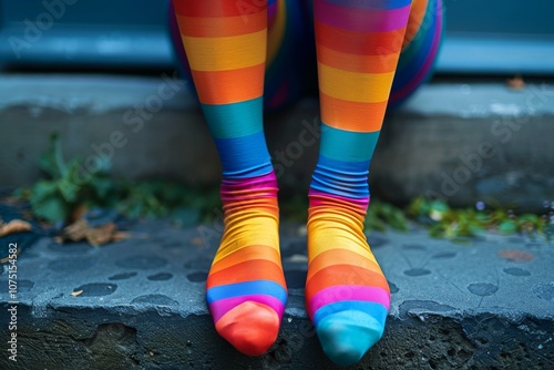 Striped Tights: A Fashionable Way to Visually Lengthen Legs