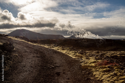 Volcanic field and mountains, Grindavik, Iceland