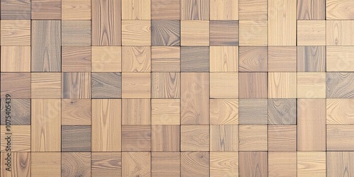 Wood Cubic Pattern with Varying Wood Grain Tones and Earthy Color Schemes, cubic pattern, geometric design