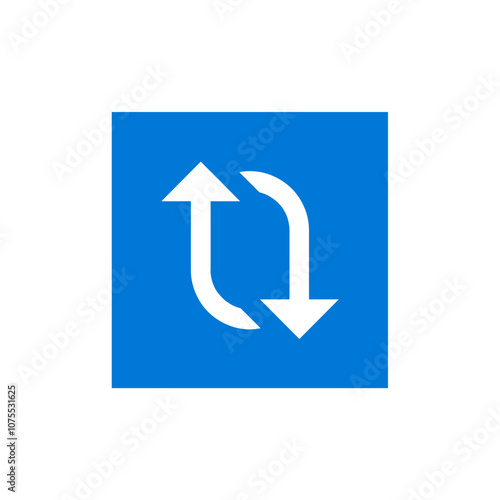 Vertical Loop Arrows Symbol 