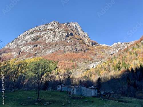 fall in the mountains, Val di Mello, Valtellina, Italy 