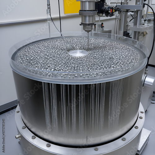 Dynamic Motion: Exploring Chemical Reactions with Metallic Agitator Blades in a Bubbling Steel Tank within a Laboratory Setting