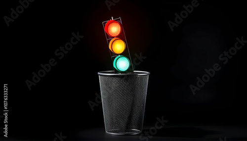 traffic light in dust bin, The traffic light coalition is over.