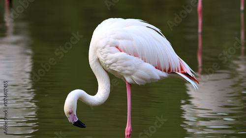 Greater Flamingo (Phoenicopterus roseus) The flamingo is a wading bird in the family Phoenicopteridae, which is the only extant family in the order Phoenicopteriformes