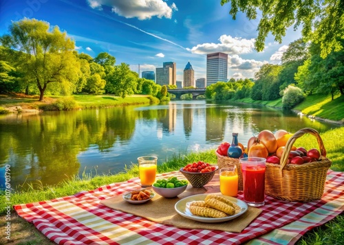 Scenic Food Photography Along the Great Miami River in Dayton, Ohio