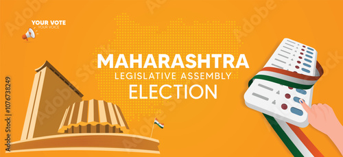 Maharashtra Legislative Assembly election your vote your voice vector poster