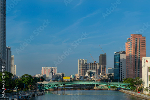 Mong Bridge (Cau Mong) - spanning Ben Nghe Canal connecting District 1 with District 4 in Ho Chi Minh City, Vietnam - is the only remaining ancient iron bridge in Saigon, built by the French in 1893