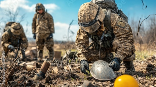 Bomb disposal unit methodically dismantles hidden threats in a high-stakes operation