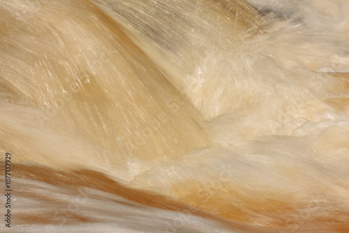 Turbulent rushing waters of the Pike River at Dave's Falls Marinette County Park, Amberg, Wisconsin in late June