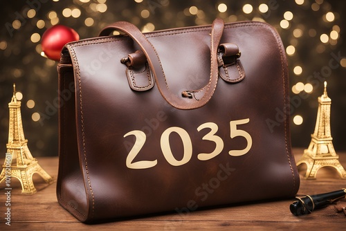 Elegant 2035: New Year Leather Bag with Parisian Flair