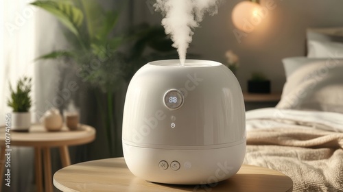 Portable clean air humidifier for home steam distribution and electric aroma diffusion