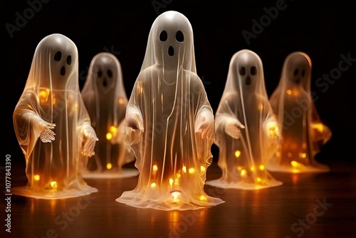 social media ghosts transparent figures representing online pers