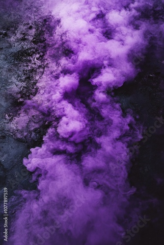 Purple smoke cloud