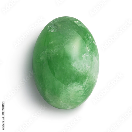 Green mica on white background.