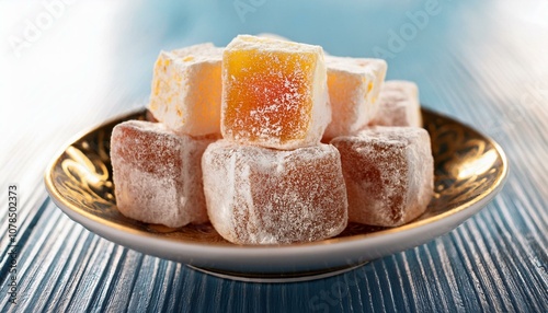 turkish delight lokum on little plate