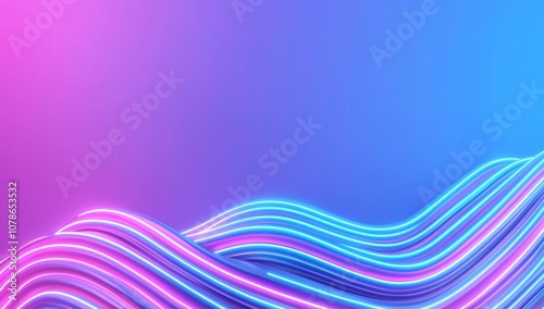 Futuristic wallpaper with geometric neon, laser lines that glow in the dark, abstract geometric neon background