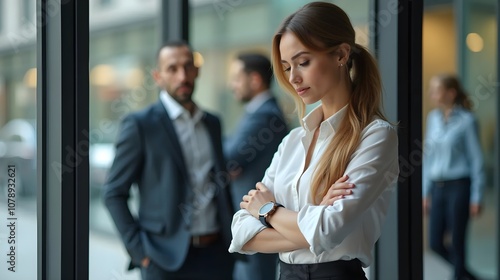 Caucasian businesswoman waiting meeting check time looking at wrist watch business woman wait in city outdoors near office company building sad female manager checking late clock lateness go away