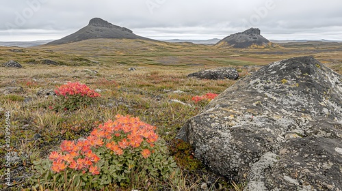 Resilient Wildflowers: Against all odds, a few hardy wildflowers bloom—a splash of color in an otherwise barren expanse. 